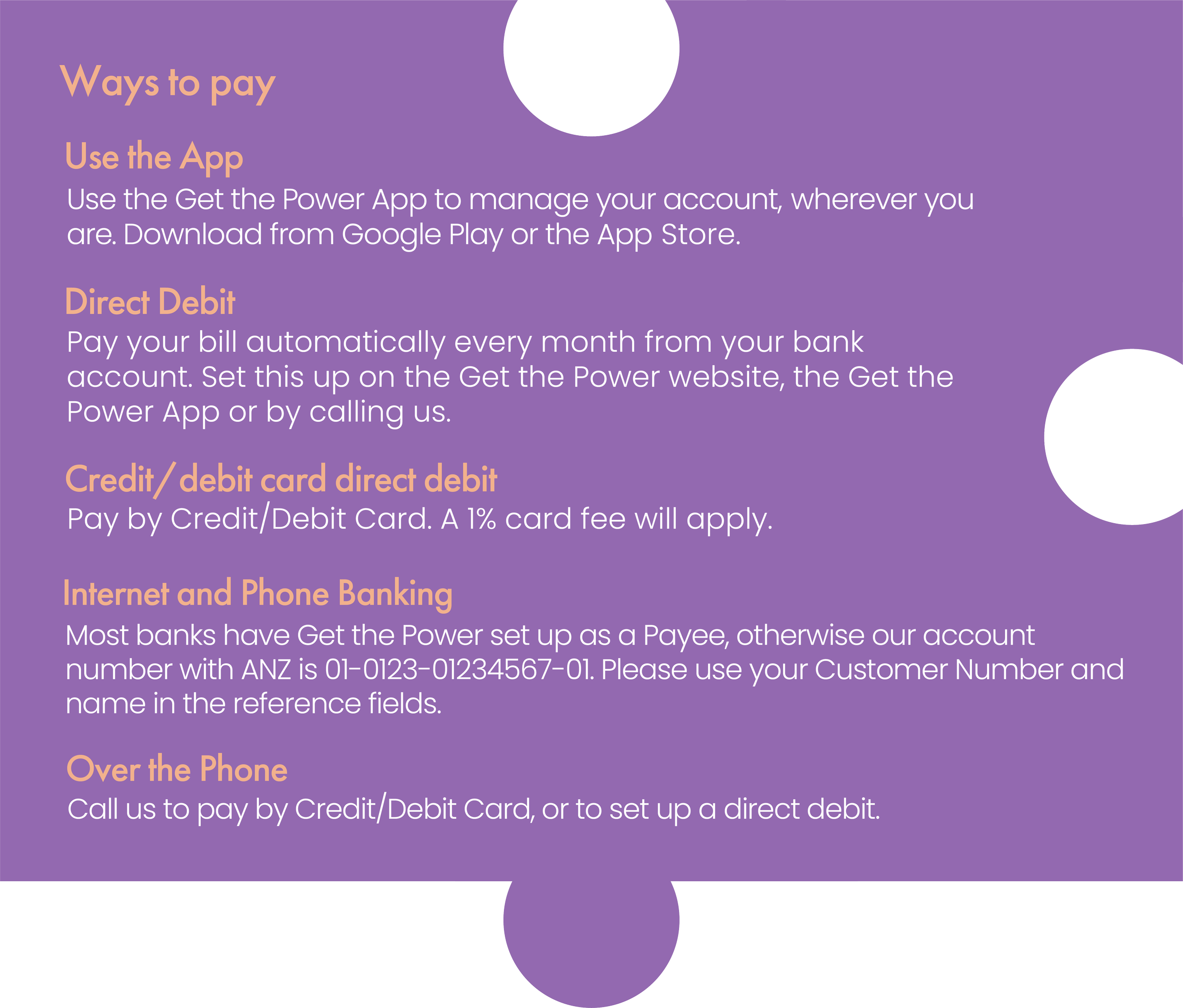 4. Ways to Pay